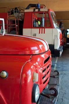 Old fire trucks Foto stock