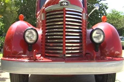 Old Firetruck looping 2  Stock Footage 708365