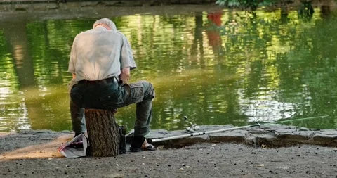 Old fisherman Stock Footage 133724139