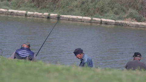 Old Fishermen Stock Footage 117131051