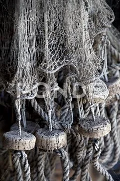 Old fishing net Stock Photos