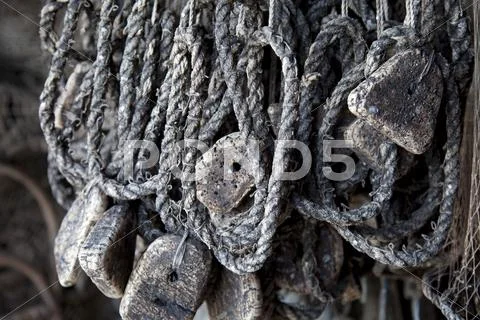 Old fishing net Stock Photos