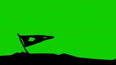 Old flag silhouette Vidéo 10755251