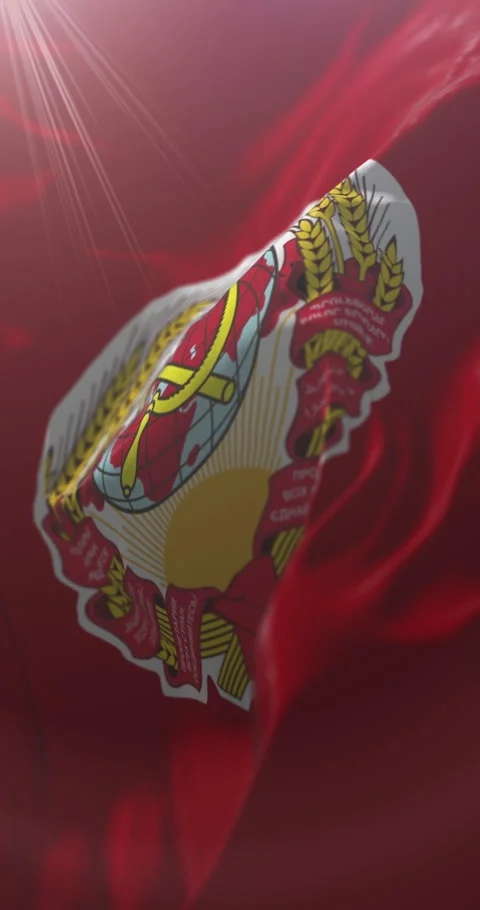 Old Flag of the Soviet Union. 4K Vertical. Loop Video stock 317934112