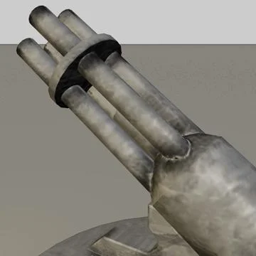 Old Flak WW2 3D Model