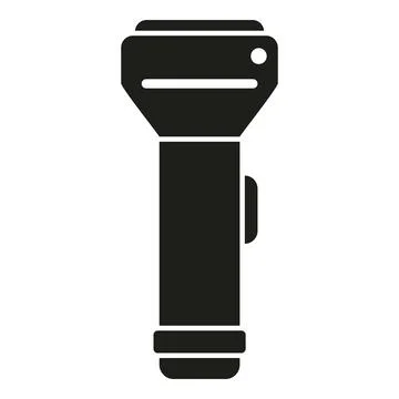 Old flashlight icon simple vector. Travel equipment Stock Illustration