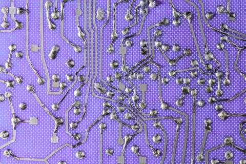 Old flat bare fiberglass pcb without components Фото
