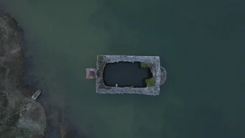 Old flooded church Video stock 129241053