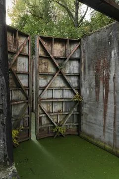 Old floodgate Foto stock