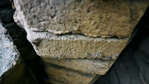 Old floor covering for the yard Vídeo Stock 103978978