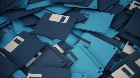 Old Floppy Disks Stock Illustration