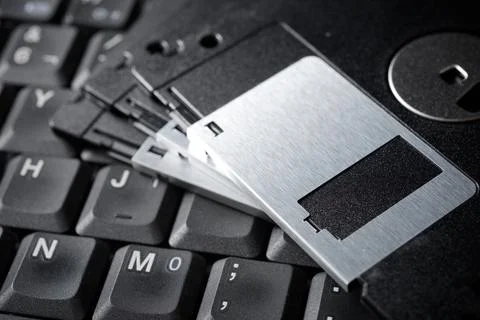Old floppy disks 스톡 사진