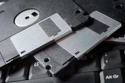 Old floppy disks 스톡 사진