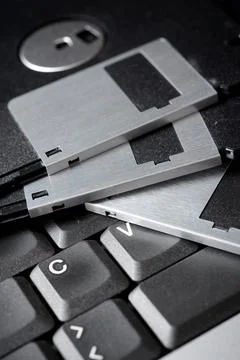 Old floppy disks Stock Photos