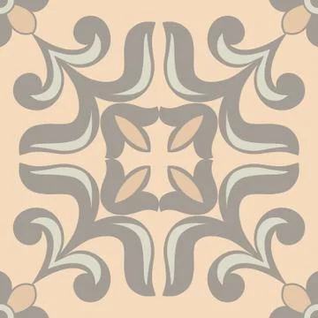 Old floral tiles Stock Illustration