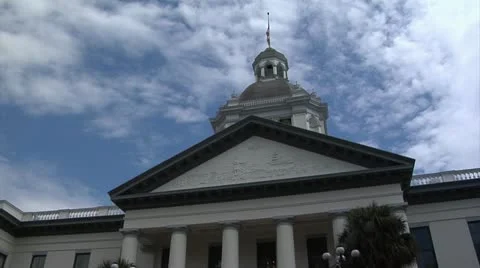 OLD FLORIDA CAPITOL TIME LAPSE LOW, WIDE ANGLE Stock Footage 22226914