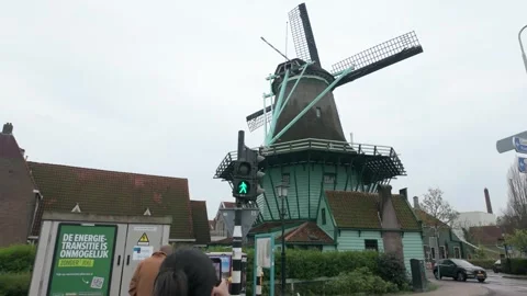 Old Flour Mill in Zaanse Schans Video stock 313562808