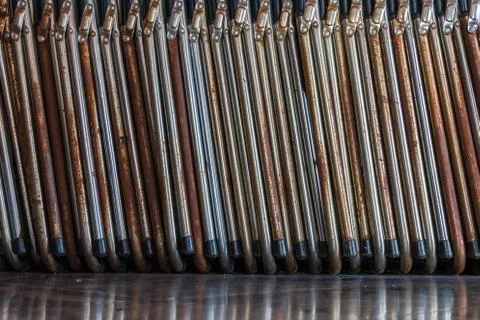 Old folding chair on texture and background Stock Photos