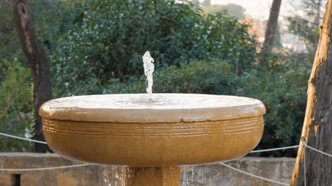 Old fontain for drink and refresh in spain, barcelona Video stock 122582723