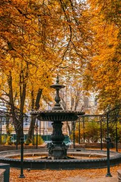Old fontain in fall Stock Photos