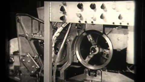 Old Footage of Post Office Mail Sorting Machine Mechanism Of Industrial Design Stock Footage 130172415