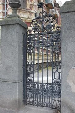 Old forged gate Stock Photos
