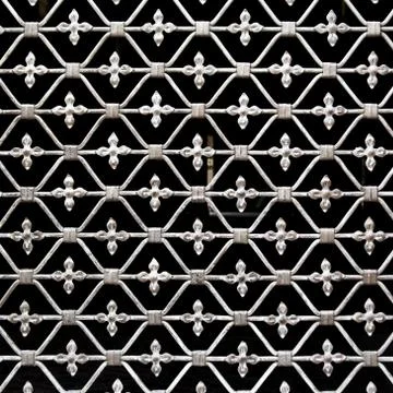 Old forged grate Foto stock