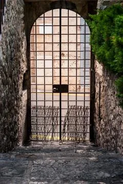 Old forging door Stock Photos