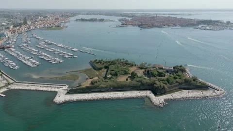 Old fort at sea Video stock 208305619