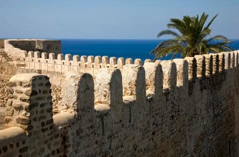 Old fortres in Kelibia on cap Bon, Tunis. Foto stock