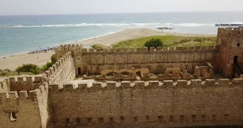 Old fortress on the background of the sea, Stock Footage 101514146