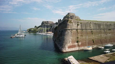 The Old Fortress of Corfu Stock Footage 251283086