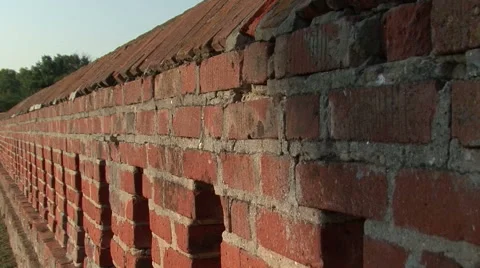 Old fortress wall Stock Footage 41389298