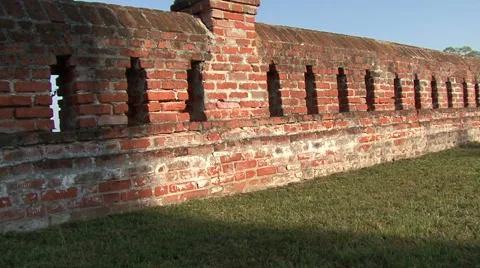 Old fortress wall Video stock 41389594