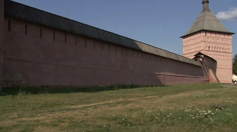 Old fortress wall Stock Footage 41389848