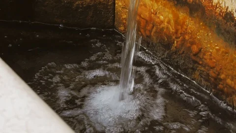 Old Fountain in mountain Stock Footage 88595018