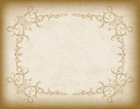 Old frame with the blacked out edges and a blank space for text. Retro vintag イラスト素材