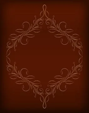 Old frame with the blacked out edges and a blank space for text. Retro vintag Stock Illustration
