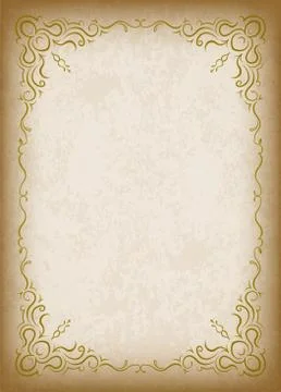 Old frame with the blacked out edges and a blank space for text. Retro vintag Stock Illustration