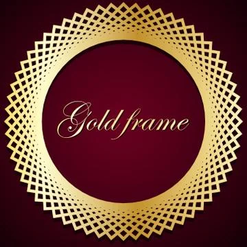 Old frame. Geometric ornament. The circular pattern Illustrazione stock