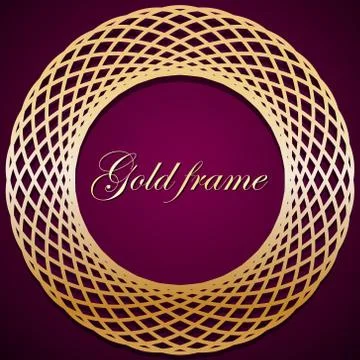 Old frame. Geometric ornament. The circular pattern Stock Illustration
