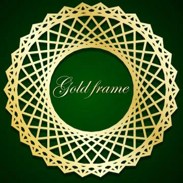 Old frame. Geometric ornament. The circular pattern Stock Illustration