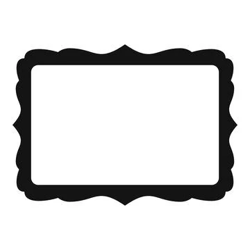 Old frame icon simple . Picture photo Stock-Illustration