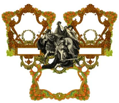 Old frame Stock Illustration