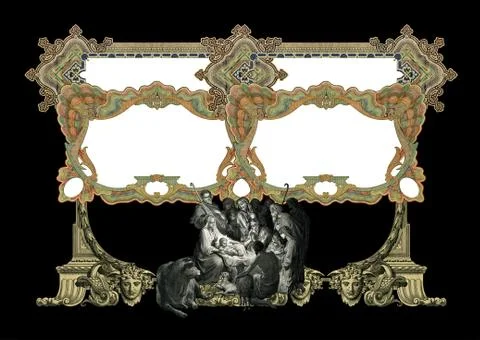 Old frame Stock Illustration