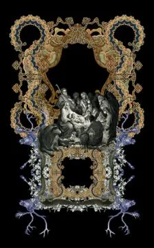 Old frame Stock Illustration