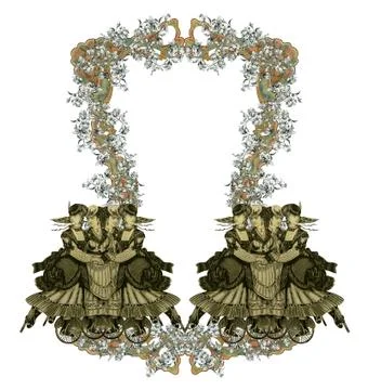 Old frame Stock Illustration