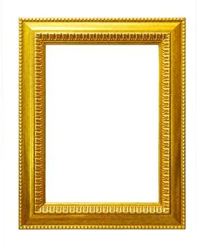 Old frame isolated on white, object background Stock Photos