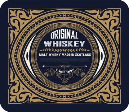 Old frame label design for Whiskey and Wine label, Restaurant, Beer label. Stock Illustration