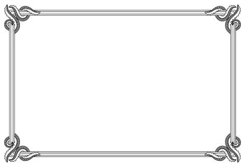 Old frame. Retro ornamental frame, vintage rectangle ornament, ornate border 스톡 일러스트